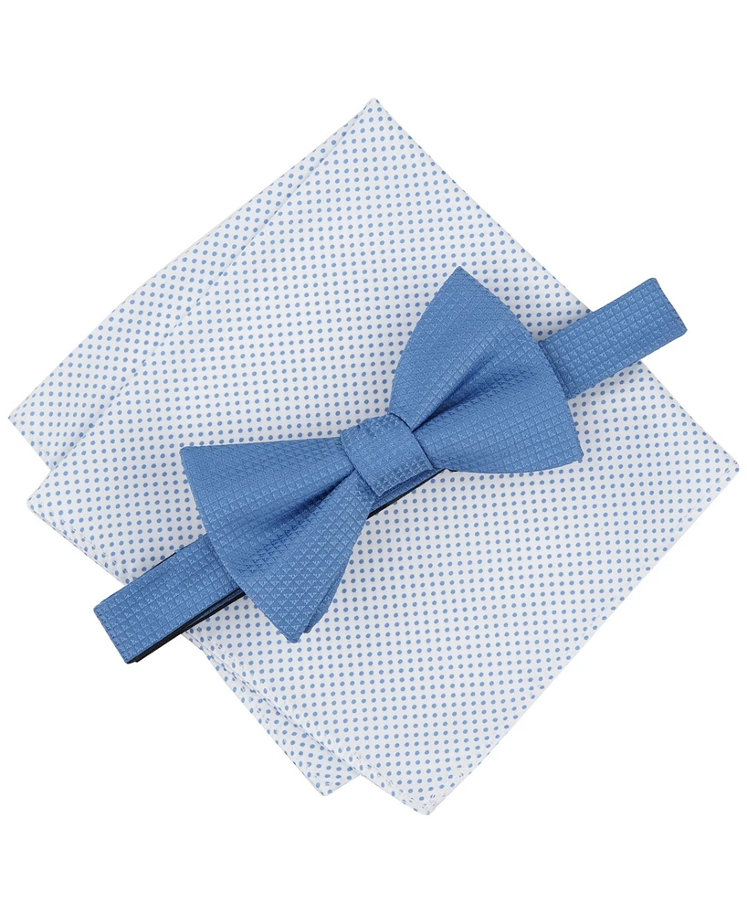 Alfani Men's Geo-Pattern Bow Tie & Dot Pocket Square Set, Created for Macy's