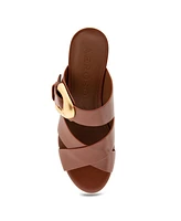 Aerosoles Women's Collin Buckle Slip-On Platforms