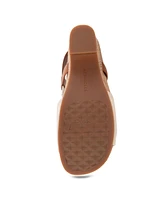 Aerosoles Women's Miki Open Toe Buckle Wedge Sandals