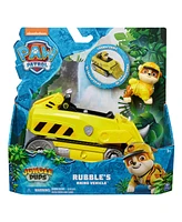 Paw Patrol Jungle Pups, Rubble Rhino Vehicle, Toy Truck with Collectible Action Figure - Multi