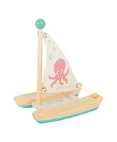 Small Foot Octopus Catamaran Wooden Water Toy