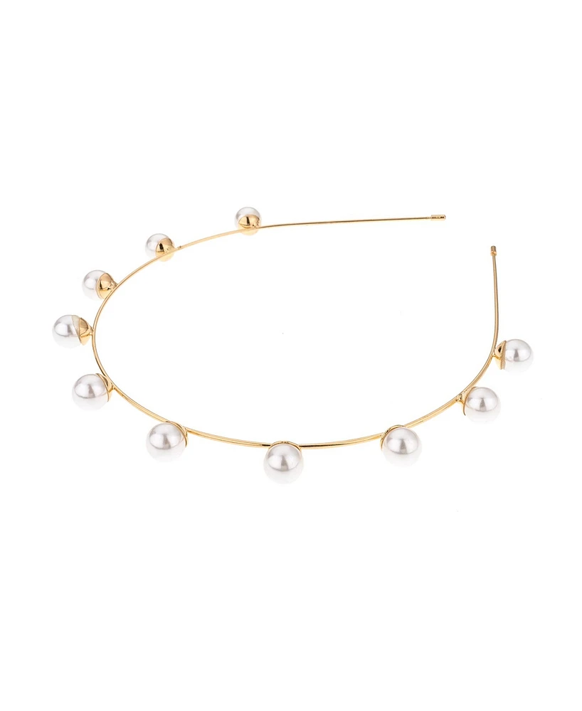 Ettika Imitation Pearl Studded Headband