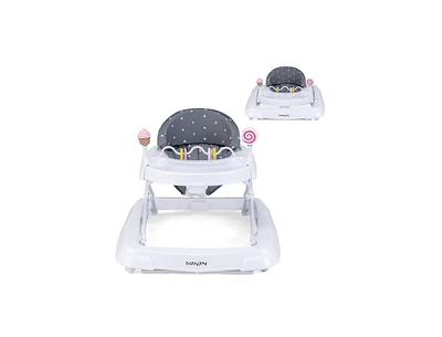 Foldable Baby Activity Walker with Adjustable Height and Detachable Seat Cushion