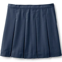 Lands' End Big Girls School Uniform Poly-Cotton Box Pleat Skirt Top of Knee