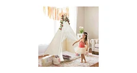 Slickblue Toddler Lace Teepee Tent Folding ren Playhouse W/Bag