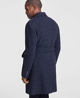 Tayion Collection Men's Classic-Fit Plaid Overcoat