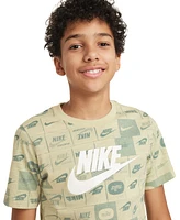 Nike Sportswear Big Kids Cotton Printed Logo Graphic T-Shirt