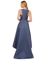 Adrianna Papell High-Low Mikado Gown