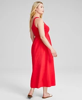 And Now This Women's Cotton One-Shoulder Smocked Maxi Dress, Created for Macy's