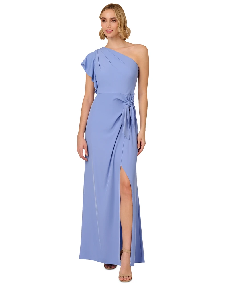 Adrianna Papell Women's Side-Tied One-Shoulder Gown