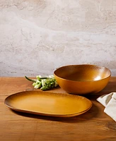 Bloomhouse 2 Piece Serving Platter Bowl Set, Service for