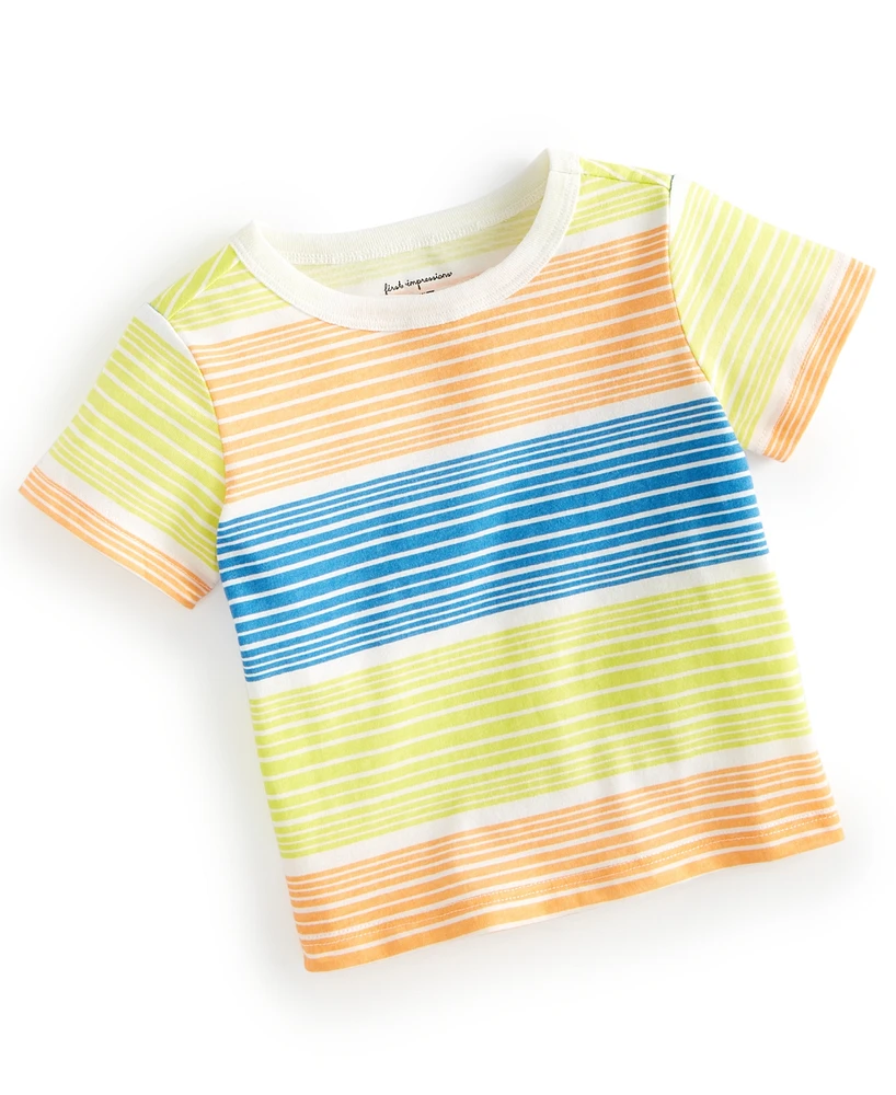 First Impressions Baby Boys Pacific Striped T-Shirt, Created for Macy's