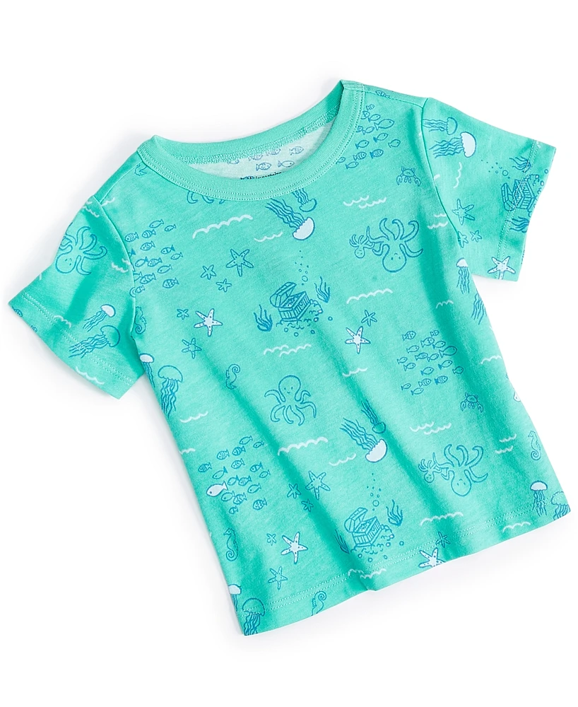 First Impressions Baby Boys Sea-Print T-Shirt, Created for Macy's