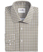 Tayion Collection Men's Slim-Fit Plaid Dress Shirt