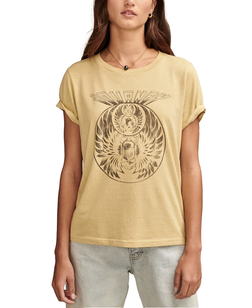 Lucky Brand Women's Journey Beetle Classic Crewneck T-Shirt