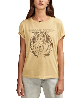 Lucky Brand Women's Journey Beetle Classic Crewneck T-Shirt