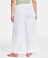 On 34th Women's Linen-Blend High-Rise Wide-Leg Pants, Created for Macy's