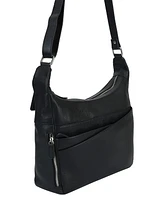 Mancini Pebble June Leather Crossbody Handbag