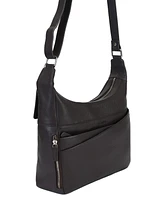 Mancini Pebble June Leather Crossbody Handbag