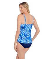 ShapeSolver by Penbrooke Women's Handkerchief Fauxkini One-Piece Swimsuit