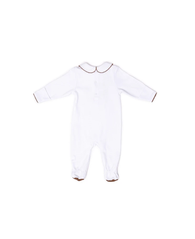 Royal Baby Collection Organic Cotton Gloved Footed Coverall With Hat Gift Box