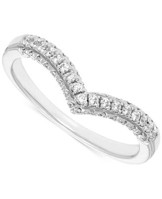 Diamond Front & Side Contour Band (1/3 ct. t.w.) in 14k White Gold