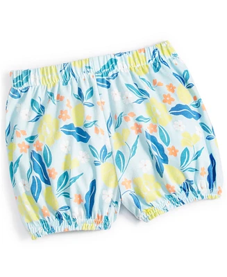 First Impressions Baby Girls Elegant Tropical Floral-Print Bloomer Shorts, Created for Macy's