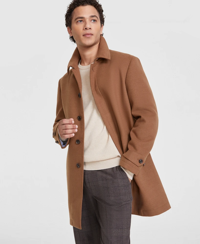 Tommy Hilfiger Men Classic Fit Melange Overcoat
