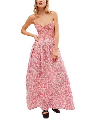 Free People Women's Sweet Nothings Cotton Smocked Maxi Dress