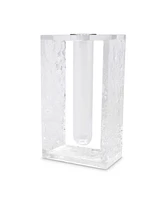 Vivience 8.75"H Tube Inlayed Acrylic Vase