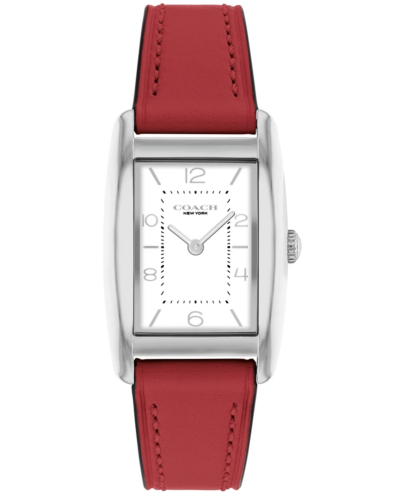 Coach Women's Reese Red Leather Watch 24mm