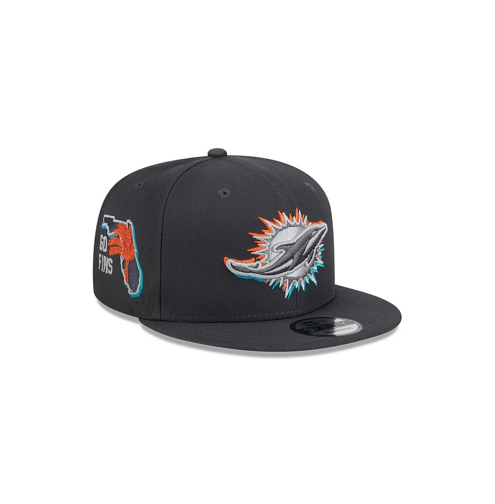 Men's New Era Miami Dolphins 2024 Nfl Draft 9FIFTY Snapback Hat