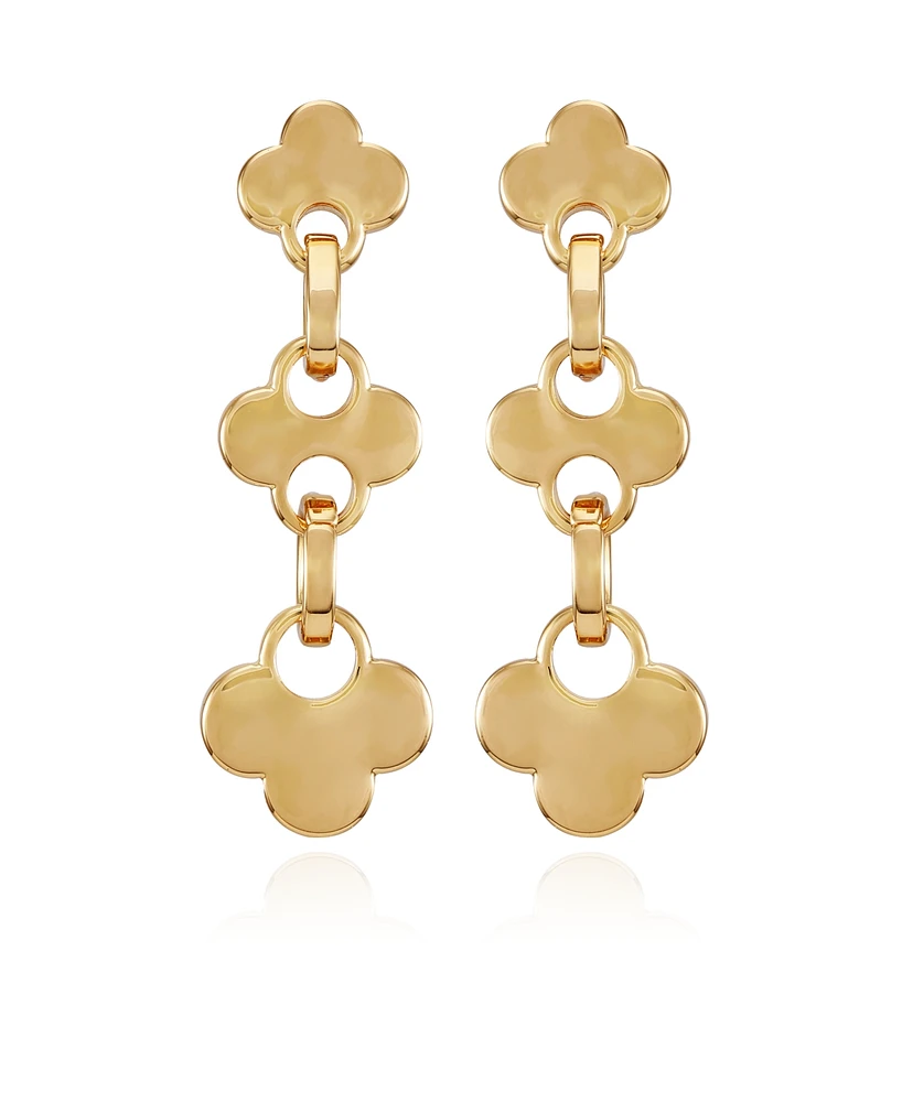 T Tahari Gold-Tone Linear Drop Dangle Earrings