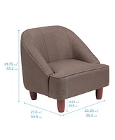 ECR4Kids Rhiley Accent Chair, Kids Furniture, Raisin