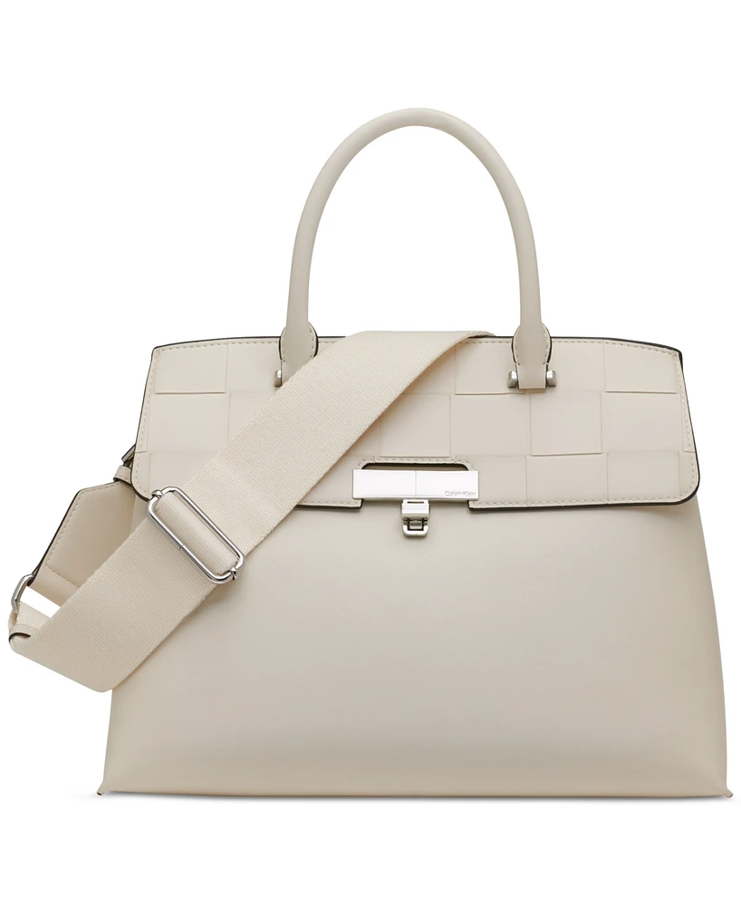 Calvin Klein Becky Turnlock Convertible Satchel