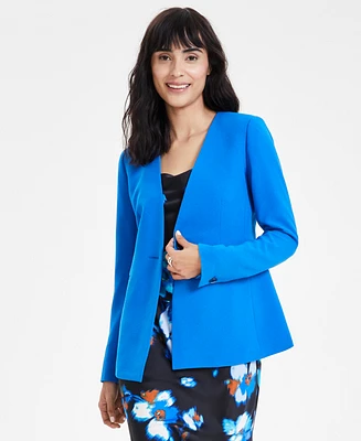 Bar Iii Women's Textured Crepe Blazer, Created for Macy's