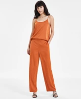 Bar Iii Women's Pull-On Elastic-Back Pants, Created for Macy's