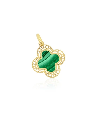 The Lovery Malachite Lace Clover Charm