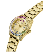 Guess Women's Date Gold-Tone Stainless Steel Watch, 34mm