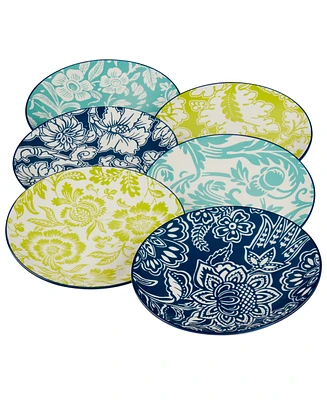 Certified International Tapestry Canape Plates, Set of 6