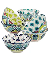 Certified International Talavera Set of 6 All Purpose Bowls, 6.25" 6 Asst