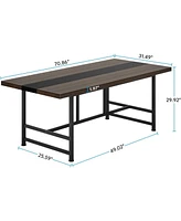 Tribesigns Dinning Table for 6 People, 70.86 inches Home & Kitchen