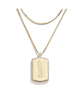 Women's Wear by Erin Andrews x Baublebar Los Angeles Dodgers Dog Tag Necklace - Gold