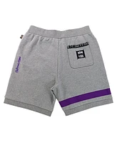 Men's and Women's Nba x Two Hype Heather Gray Los Angeles Lakers Culture Hoops Premium Classic Fleece Shorts