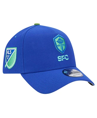 Men's New Era Blue Seattle Sounders Fc 2024 Kick Off Collection 9FORTY A-Frame Adjustable Hat