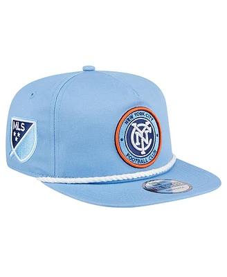Men's New Era Sky Blue New York City Fc The Golfer Kickoff Collection Adjustable Hat