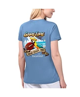Women's Margaritaville Blue Denver Broncos Game Time V-Neck T-shirt