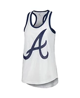 Women's G-iii 4Her by Carl Banks White Atlanta Braves Tater Tank Top