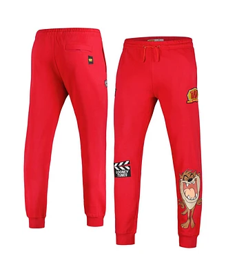 Men's Freeze Max Red Looney Tunes Taz Upside Down Jogger Pants