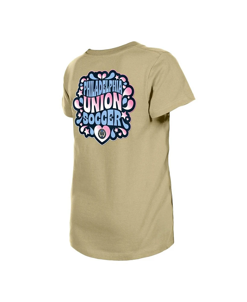 Big Girls 5th & Ocean by New Era Tan Philadelphia Union Color Changing T-shirt